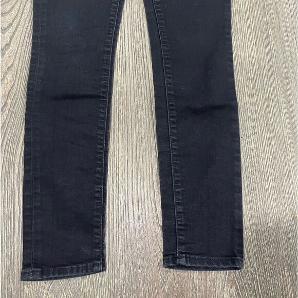 LOFT Womens Straight Jeans Mid Rise Denim Cotton Blend Stretch Black Size 25 - Picture 2 of 13